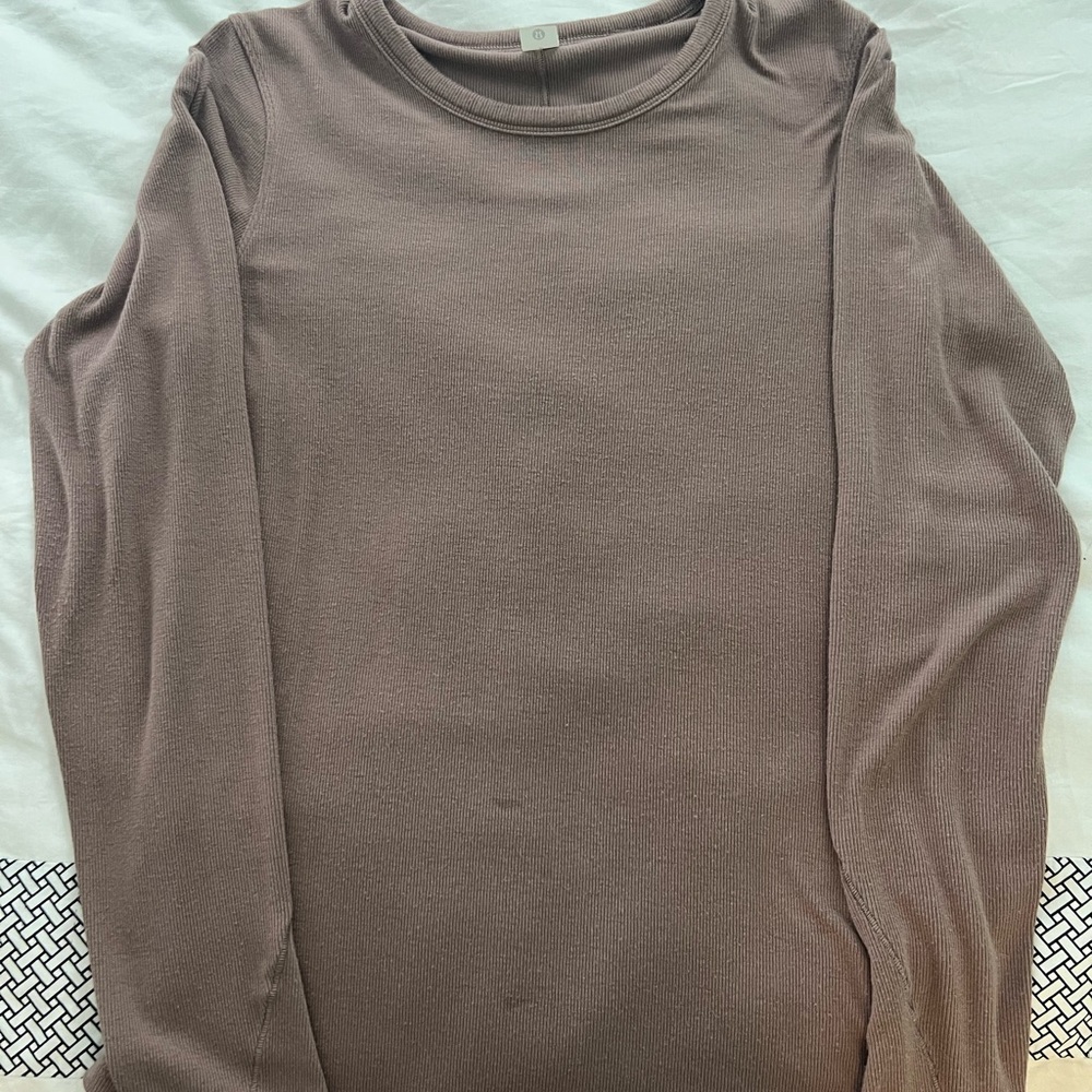 Lululemon Athletica Ribbed Brown Top
